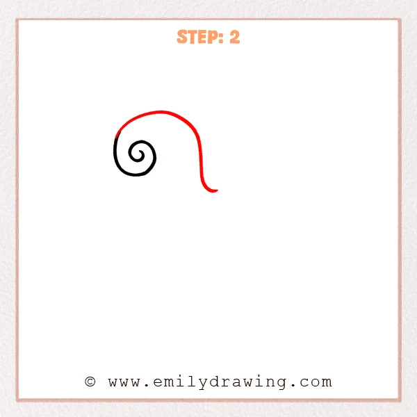how to draw a fancy letter y - A fancy letter “y” forming, with a spiral curl on the left and a long arched stroke flowing down into a hooked tail.